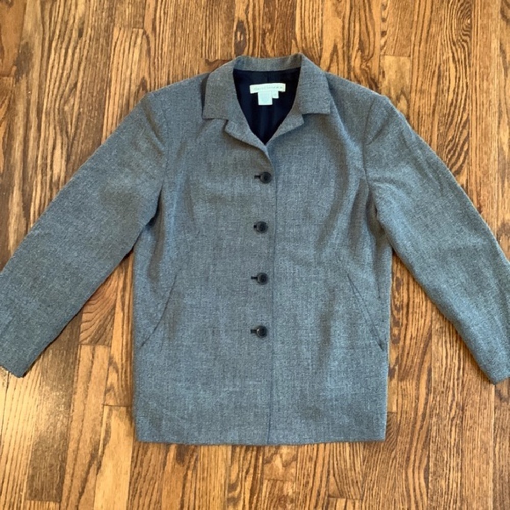 DAVID BROOKS | Lightweight Blazer/Jacket in Black and Tan | Sz 12